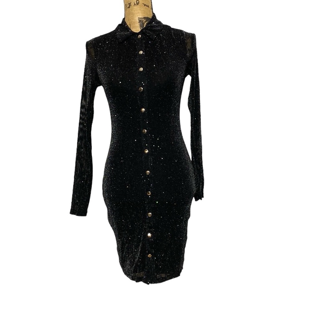 Princess Polly Black Sequins Fitted Mini Dress 4